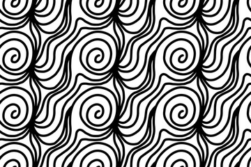 Doodling line handdrawn minimalist seamless pattern wallart