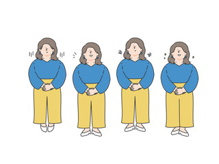 ビジネスパーソンの表情セット　