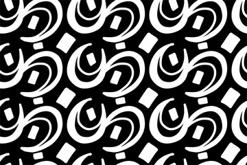 Doodling illustration wallart line handdrawn minimalist seamless pattern	