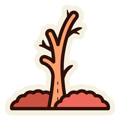 bare fall tree sticker