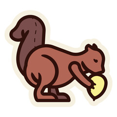 squirrel sticker