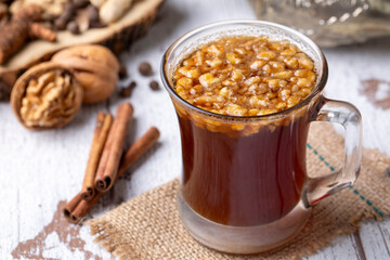 Kaynar; is the Adana name of the drink known as puerperal sherbet or red sherbet in Turkey. Boiling made using various spices is offered to those who come to visit the mother and baby who gave birth.