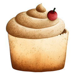 Cupcake with cherry