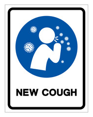 New Cough Symptoms Covid-19 Symbol Sign, Vector Illustration, Isolate On White Background Label .EPS10