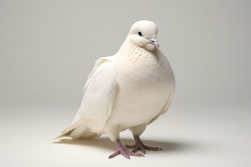 White Pigeon isolated on a white background,  Studio shot