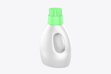 Matte Metallic Detergent Bottle Mockup. 3d illustration