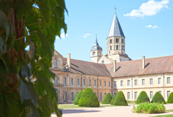 Fototapeta na wymiar Cluny Abbey in the middle of Burgundy