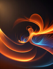 Abstract 3D  wave background design.
