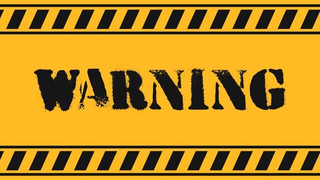 4k Animation, Footage, Video of Warning Sign, Attention, Warn. Perfect for warning video content, caution content, etc.
