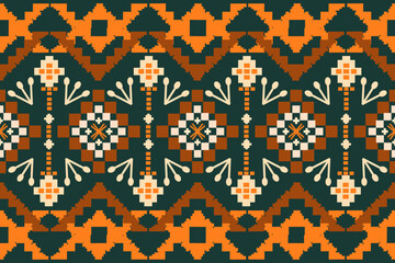 Ethnic Patterns. Cross Stitch Embroidery. Native Style. Traditional Design for texture, textile, fabric, clothing, Knitwear, print. 