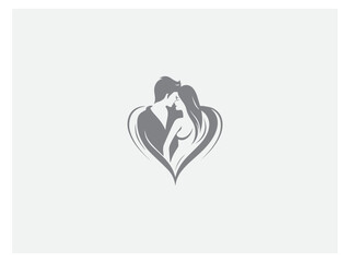 Dating logo design premium vector, vector and illustration,