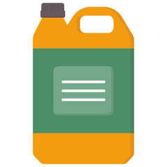Plastic fuel can. Flat vector illustration.