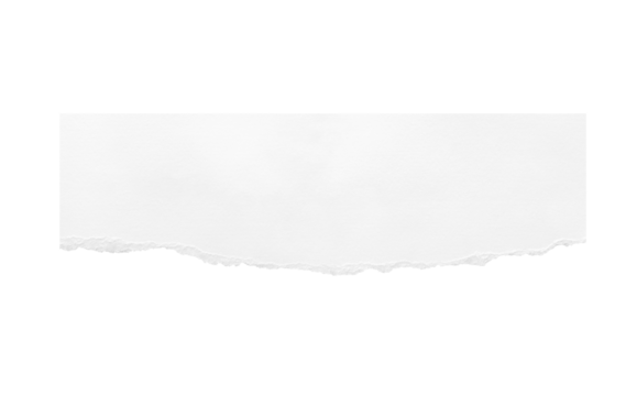 Torn paper edges. Ripped paper texture. Paper tag. White paper sheet for background with clipping path. Close up.