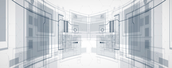 Technology abstract futuristic background for internet business. Big data concept.