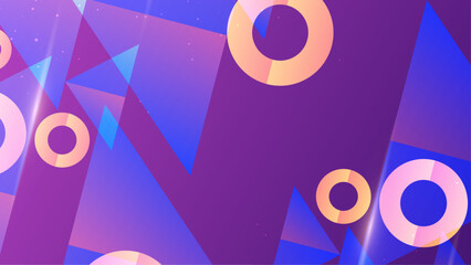 Orange blue and purple vector abstract gradient background with geometric shapes