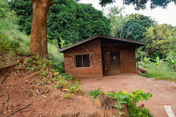 Scenic view of a traditional house in the mountains in Uluguru Mountain Range in Tanzania