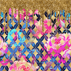 Seamless Pattern, Digital Paper, Glitter Background.