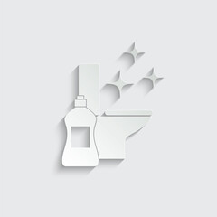 toilet clean icon vector detergent bottle for toilet icon