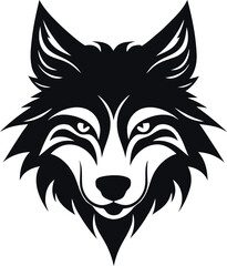 wolf logo vector wild animal nature 