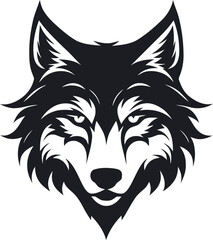 wolf logo vector wild animal nature 