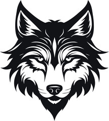 wolf logo vector wild animal nature 