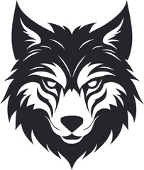 wolf logo vector wild animal nature 