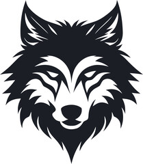 wolf logo vector wild animal nature 
