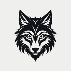 wolf logo vector wild animal nature 
