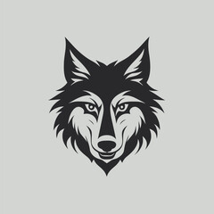 wolf logo vector wild animal nature 