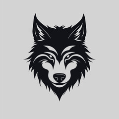 wolf logo vector wild animal nature 