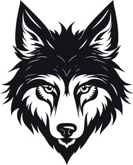 wolf logo vector wild animal nature 