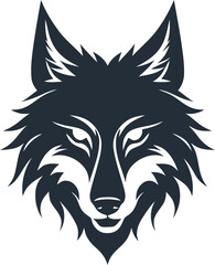 wolf logo vector wild animal nature 