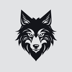 wolf logo vector wild animal nature 