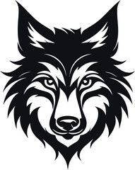 wolf logo vector wild animal nature 