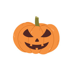 Halloween pumpkin isolated on a white background