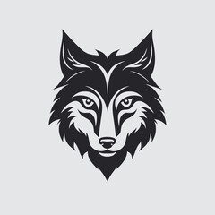 wolf logo vector wild animal nature 