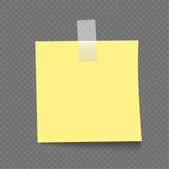 ads yellow sheet of paper with sticky tape