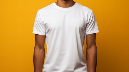 白いTシャツの男性 - obrazy, fototapety, plakaty