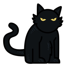 Black Cat halloween Illustration
