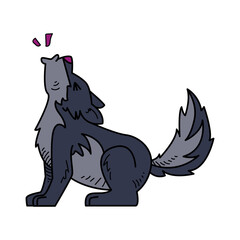 Howling Werewolf halloween Illustration