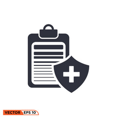 Icon vector graphic of medical records