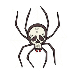 Scary Spider halloween Illustration