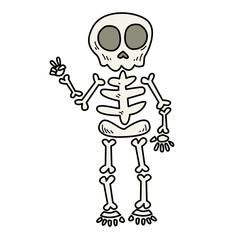 Skeleton Bones halloween Illustration