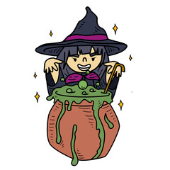 Witches Brew halloween Illustration