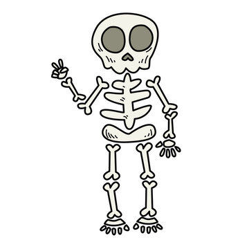 Skeleton Bones halloween Illustration