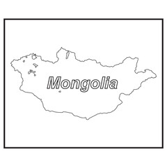 Mongolia map icon