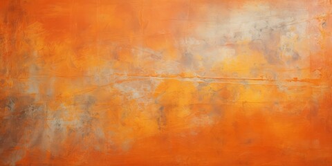 vibrant orange painted surface with playful scratches, solarization charm, Generative AI