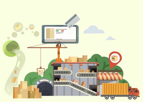 Illustration express transportation
