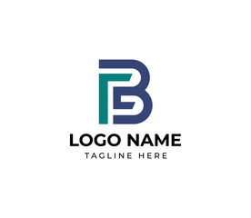 Letter RBE or ERB modern monoline logo design template