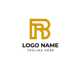 Letter RBE or ERB modern monoline logo design template